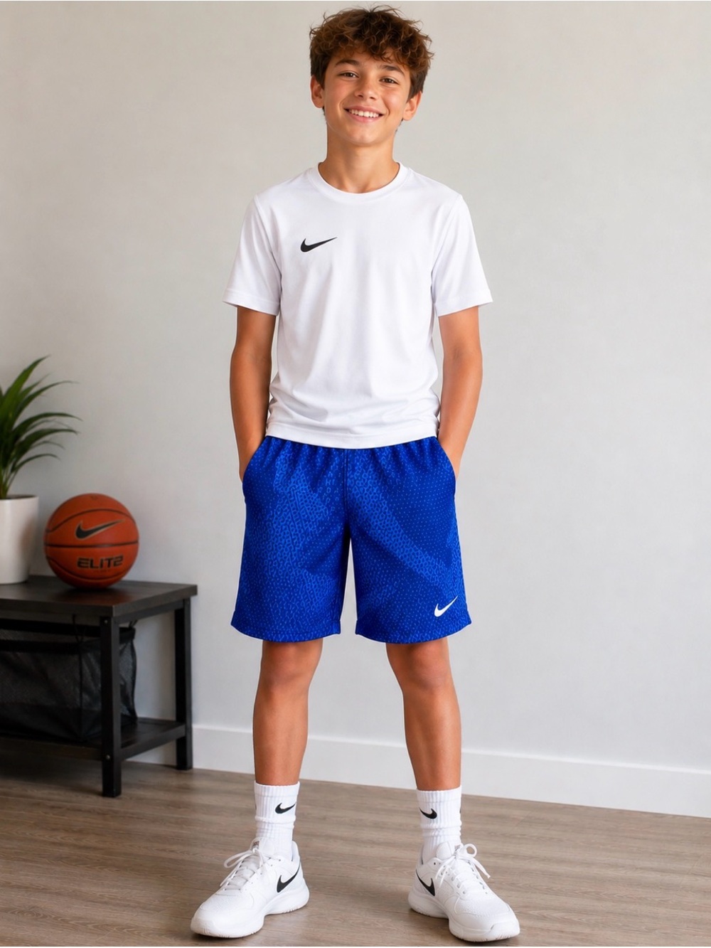 Nike Royal Blue Kids' Athletic Shorts